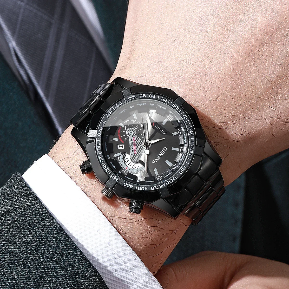 Mystery Blind Box Men Watch Random Geneva Sports Quartz Wristwatch Stainless Steel Male Watch Gift view 5