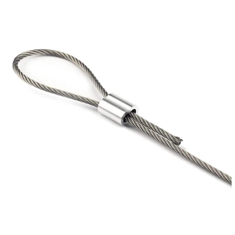 A64K 300Pcs Aluminum Crimping Loop Sleeve For 3Mm Diameter Wire Rope And Cable