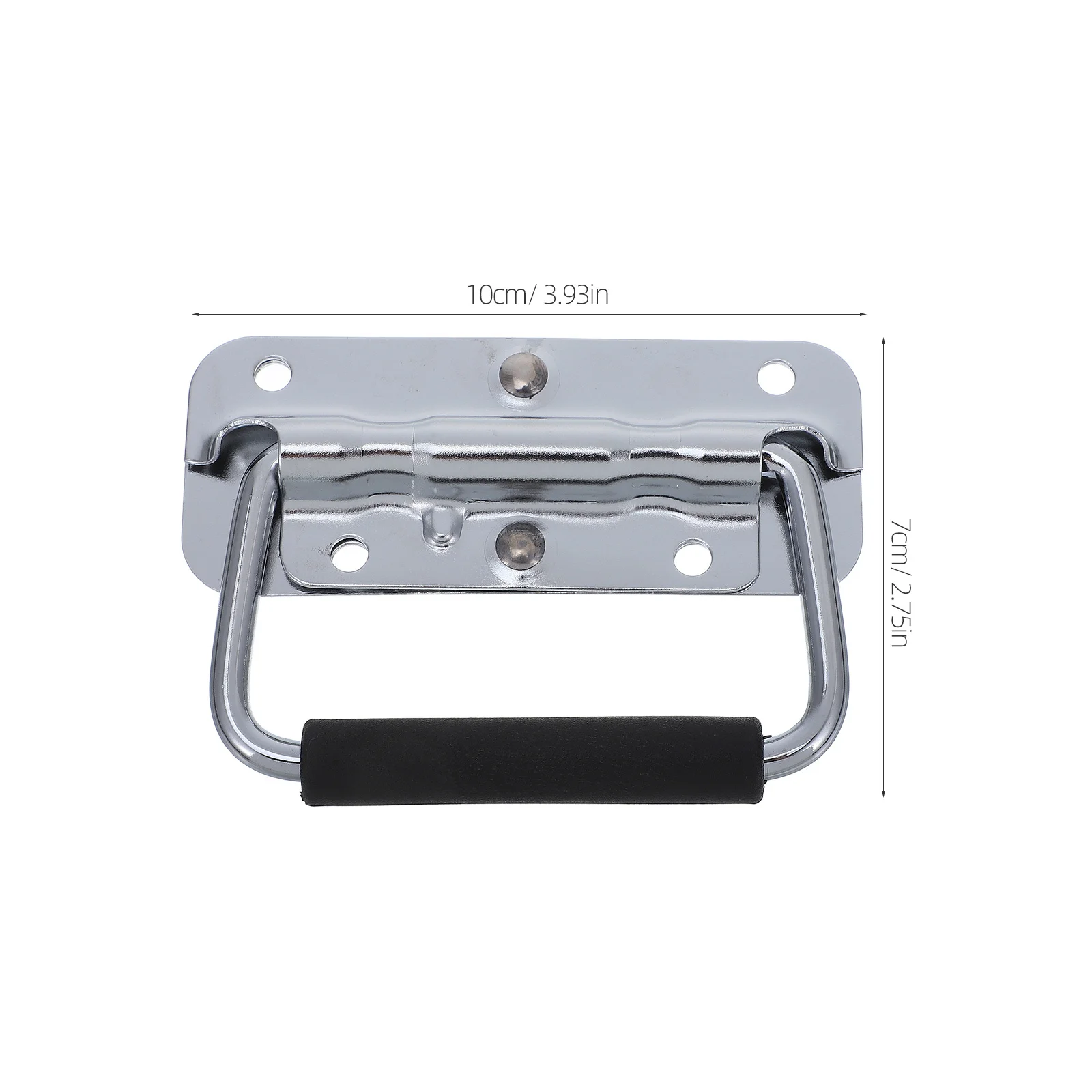 صندوق أدوات من الفولاذ المقاوم للصدأ مقبض سحب قابل للطي من الحديد عالي التحمل لخزانة الأدوات أداة محمولة بمقبض حمل الأجهزة #5