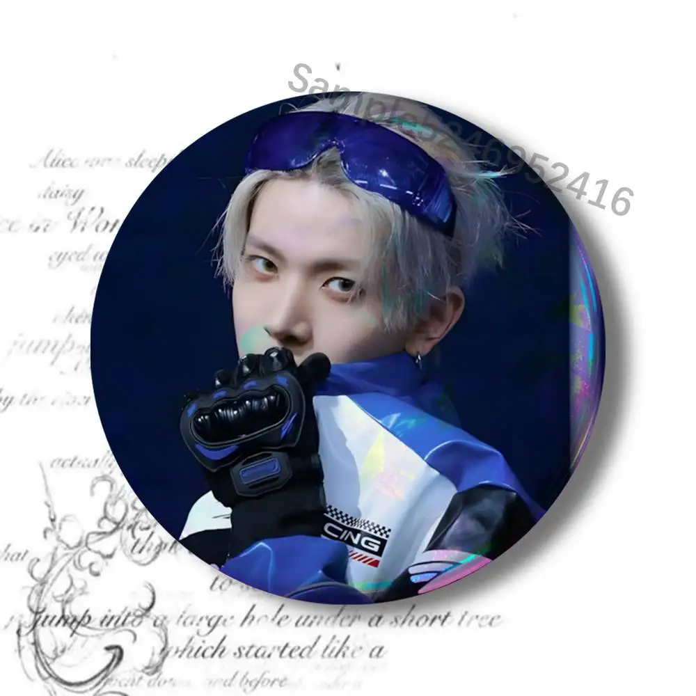 E-Evan Ride or Die H-Heeseung Button Pin Einzelpack Anime-Merch für Ita Bags Abzeichen Sammelbuttons – Detail 13