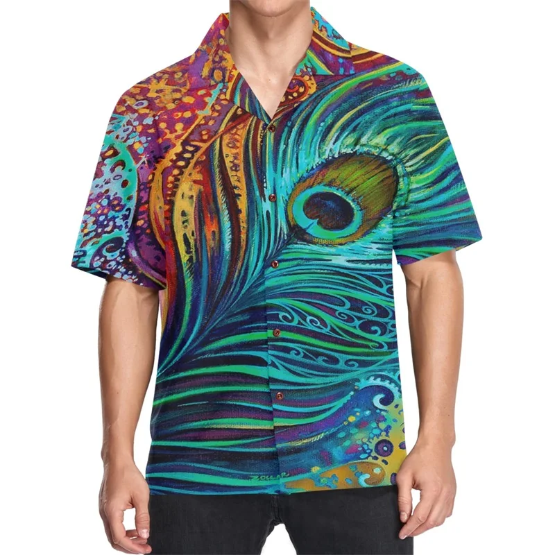 Mens Casual Button Down Beach Shirts 3d Print Colorful Graffiti Zebra Pattern Hawaiian Shirt Mens Short Sleeve Aloha Shirt