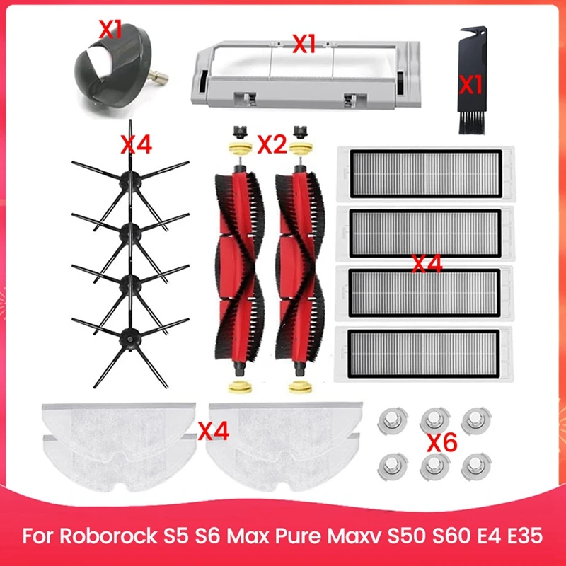 BAAG-untuk Xiaomi Roborock S5 S6 Max Pure Maxv S50 S60 E4 E35 Suku Cadang Pengganti Penyedot Debu Robot