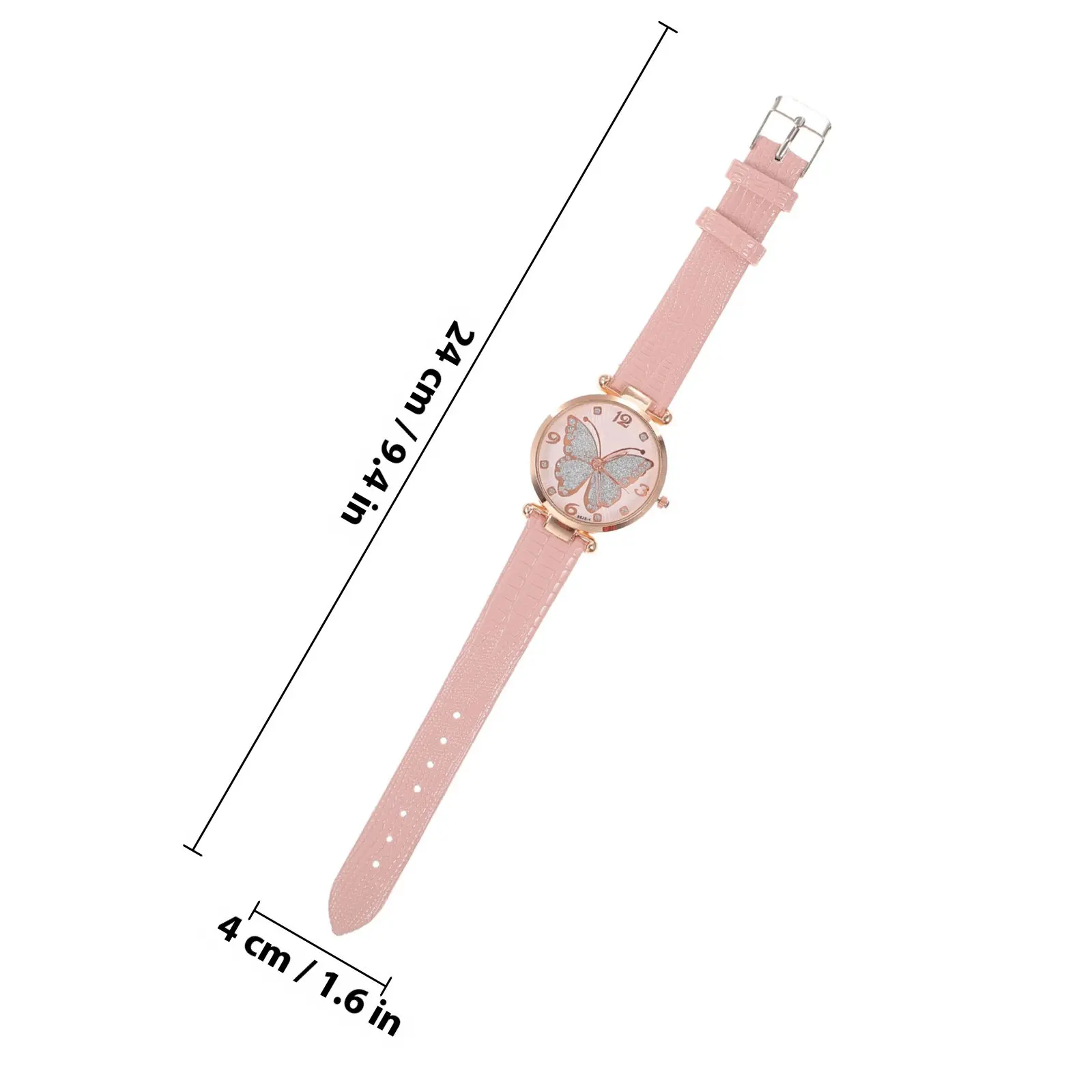 Women Watch Elegant Butterflies Dial Design Casual Lightweight Wrist Watch Fashionable Decorative Timepiece for Daily Wear