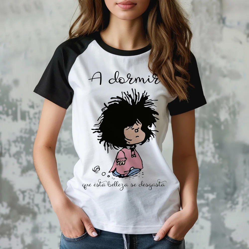 Mafalda nejvyšší ženy výtvarník anime trička děvče harajuku anime 2000s oblečení