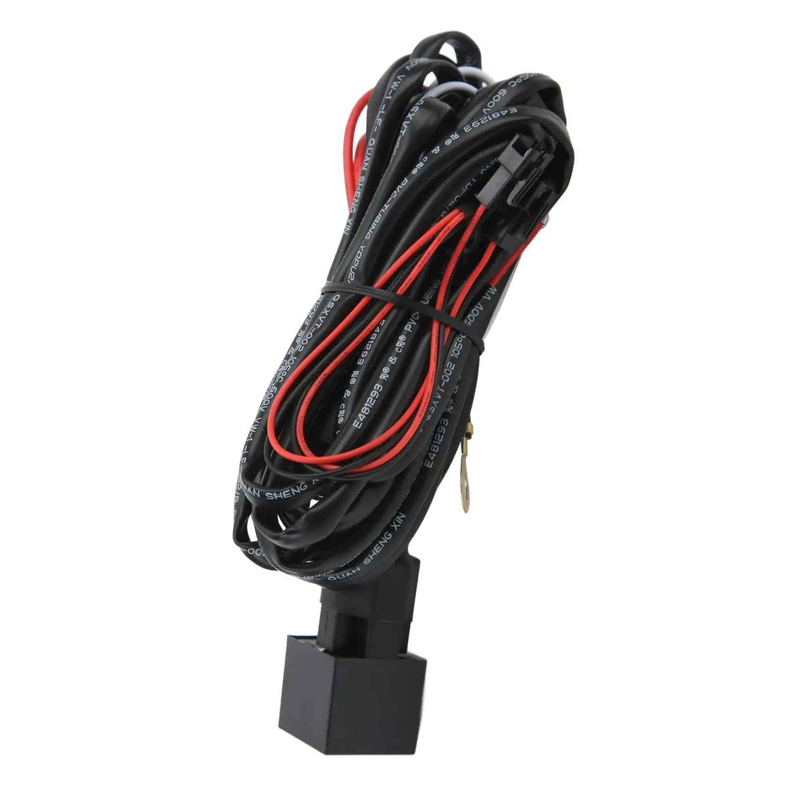 Arnés de relé Halo de alta sensibilidad + Kit de cableado de ojo de Ángel, negro/rojo, 4 adaptadores para luces antiniebla HID