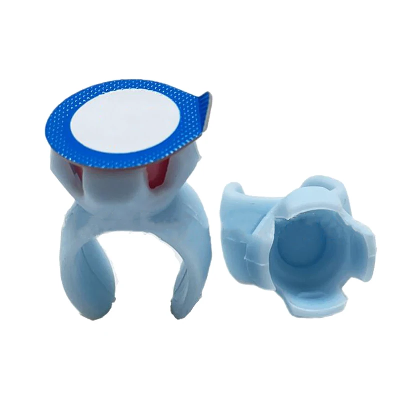 Anillo de dedo de mezcla Dental de 1 piezas, tazón, soporte para taza, plato Dappen, anillos de pasta de proofia, Odontología de plástico, medicina, herramienta práctica