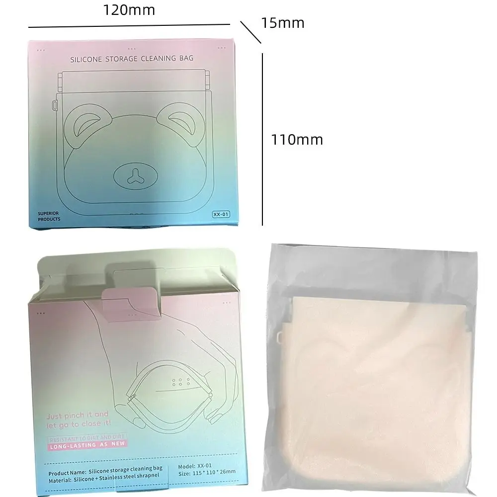 New Silica Gel Shrapnel Bag Automatic Closing Portable Coin Purses Coin Pouch