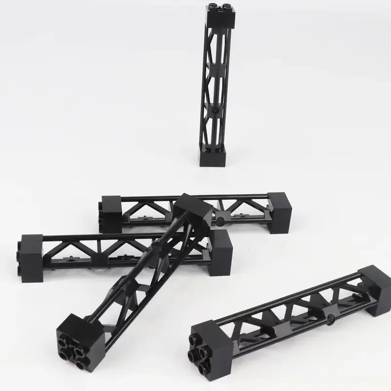 20 piezas/10 Uds. Soporte de vía de tren pilar Moc piezas de bloques de construcción 95347 58827 2x2x10 poste de viga DIY arquitectura ladrillos juguete