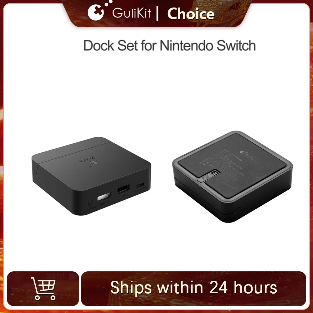 Gulikit NS05 Portable Dock for Switch Docking Station with USB-C PD Charging Stand Adapter USB 3.0 Port for Nintendo Switch OLED