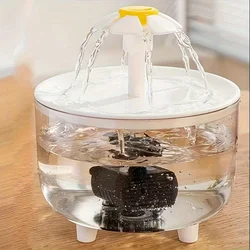 Fontaine à eau électrique silencieuse pour animaux de compagnie, bol à clics automatiques pour chats, filtre, distributeur de boisson, abreuvoir pour chats, USB, 1L