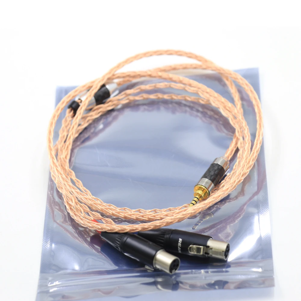 Cable de actualización de auriculares de cobre puro de un solo cristal 7N para Audeze LCD-3 LCD-2 LCD-X LCD-XC LCD-4z LCD-MX4 LCD-GX lcd-24