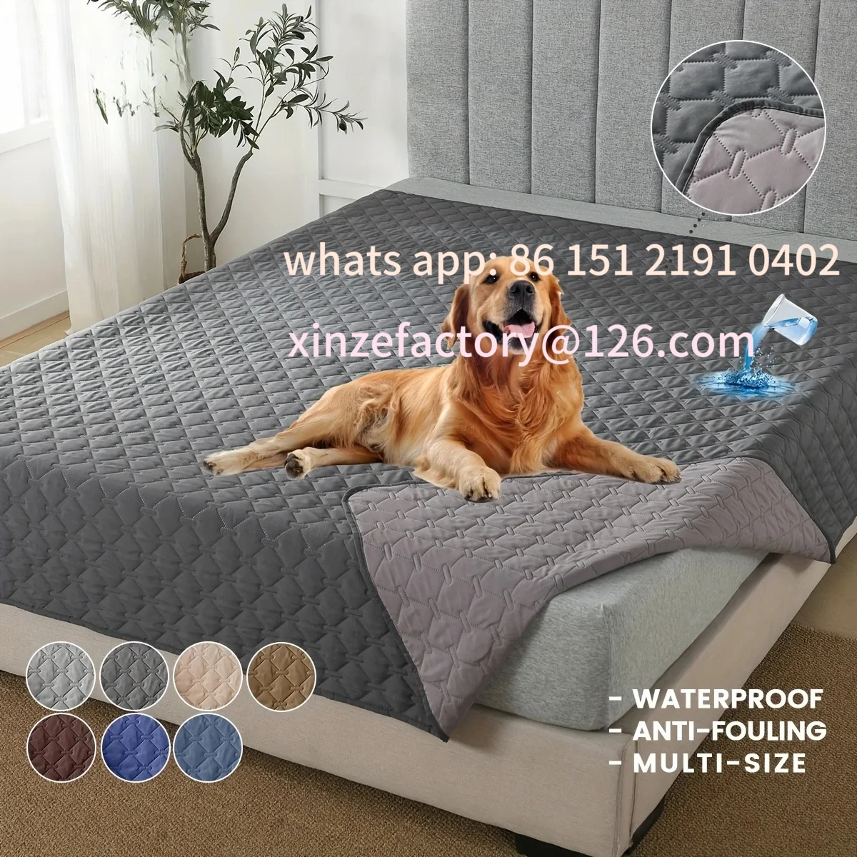 

Customizable Dog Bed Cover Pet Blanket Sofa Couch Furniture Protector 100% Double-Sided