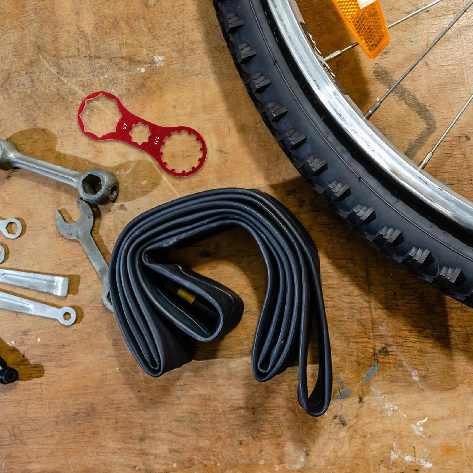 

2 Pcs Bicycle Repair Tools Wrench Bike Front Fork Cap Removal Portable Bicycles Wrenches Aluminum Alloy Repairing