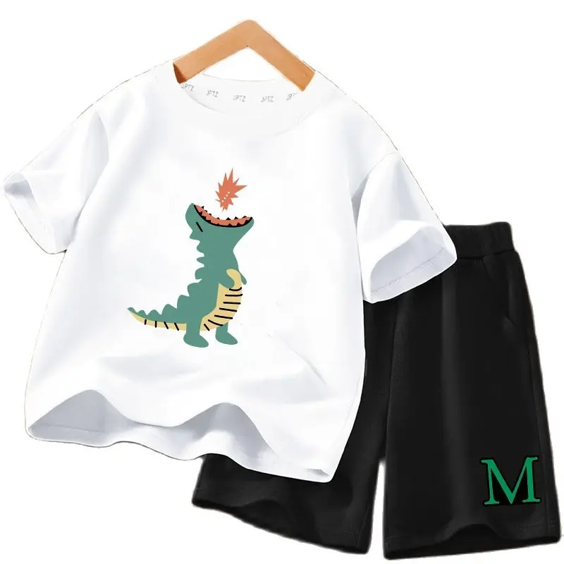 

Summer Boys Girls Clothes Sets Cotton Cartoon T-shirt + shorts 2pcs Children Clothing Kids Tracksuits Sports Set8 10 12 Years