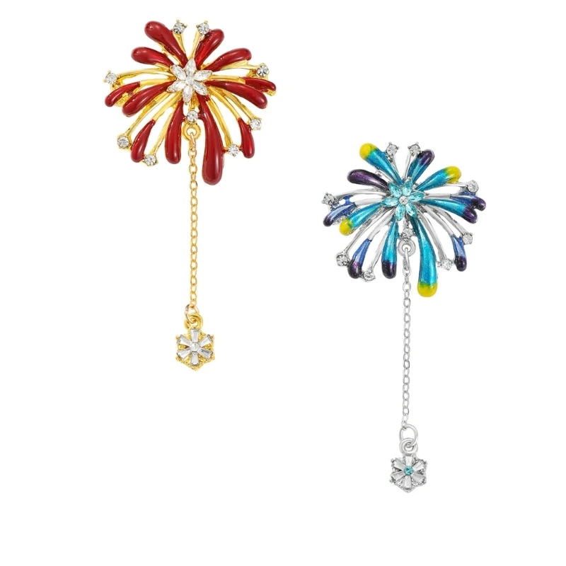 N7YF Fashionable Crystals Rhinestones Brooch In Gold And Silver For Party Outfits