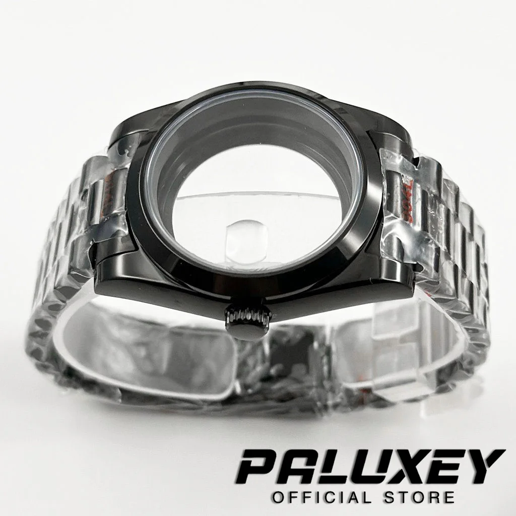 PVD Black 36MM/40MM NH35 Watch Case Stainless Steel Bracelet Sapphire Glass For NH34 NH35 NH36 NH38 NH70 ETA2824 PT5000 Movement