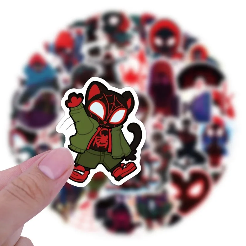 Pegatinas de grafiti de dibujos animados de Spider-Man, Miles Morales, Maleta, taza de agua, guitarra, coche, Scooter, pegatinas decorativas, 50 piezas, nuevo