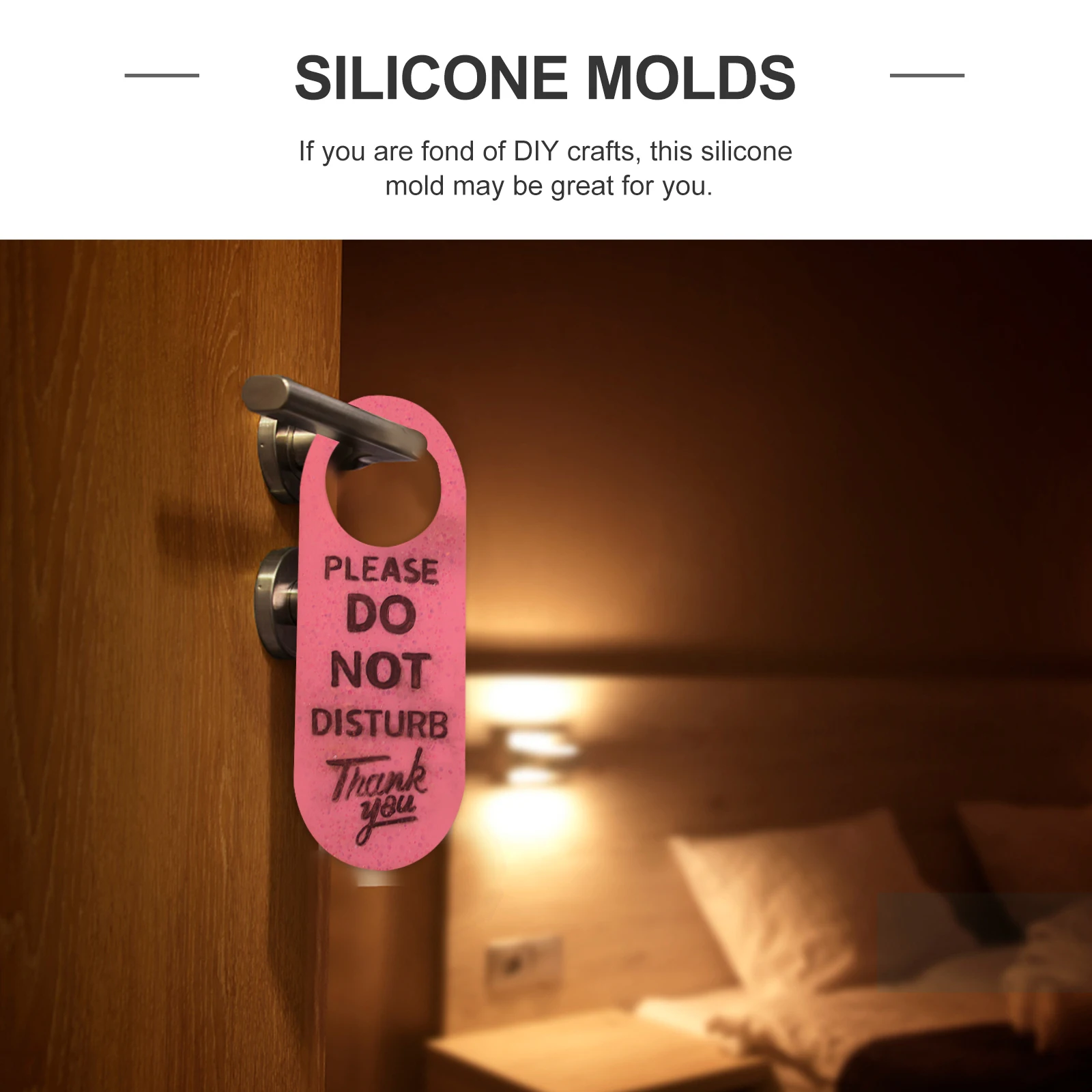 

2Pcs Doorplate Mold DIY Crafts NonStick Silicone Hanging Plate Decorative Craft Supplies Resin Sign Molds Sculpture Making