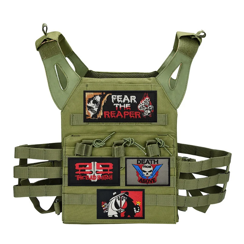 New Personality Creative Magic Badge FEAR THE REAPER Bag Accessories Armband Backpack Patches for Clothing