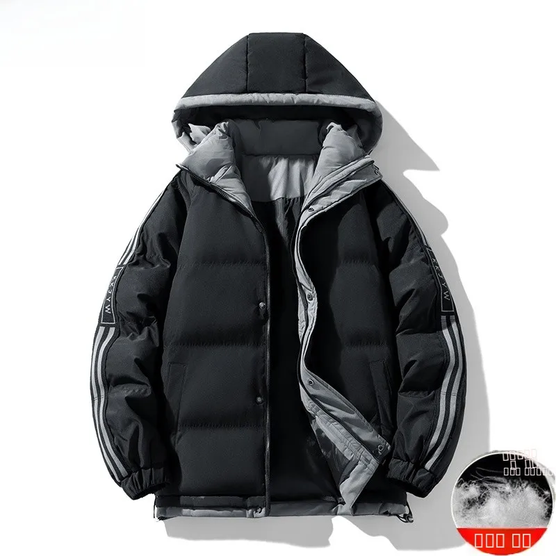 معطف شتوي رجالي من القطن من Thiened Down معطف شتوي جديد Sle للشباب دافئ مقاس كبير مع غطاء محرك السيارة 2025 MiJuoLuI مجموعة الشتاء
