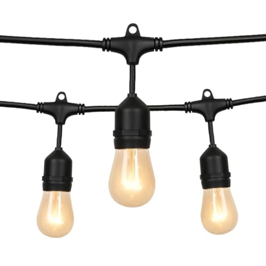 

Belle Luci Outdoor S14 String Lights 20FT 10 Clear Incandescent Bulbs with Suspended Drop and 24-Inch Spacing