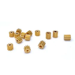 Mini Copper Brass Gear 0.3M 10T 8/9/10/11/13 Teeth 1/1.5/2mm bore diameter Toys Model DIY