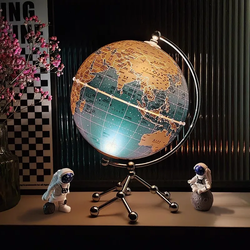 

Globe 3d three-dimensional suspension light luxury high-end decoration music box music box Teachers' Day gift geography teaching