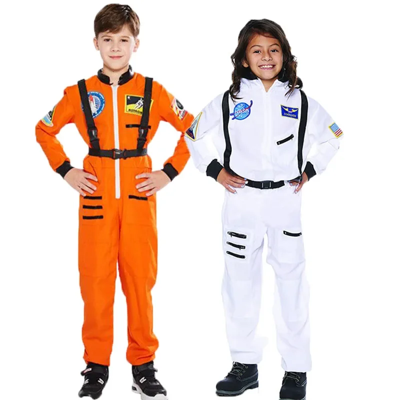 Astronaut Costume For Kids Space Suit Roll Play Dress Up Costume School Uniforms Cosplay Party