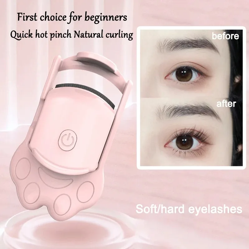 Recourbe-cils chauffant électrique, pour un style durable, outil de levage de cils Portable, bouclage naturel Intelligent avec USB Rechargeable, 1 pièce