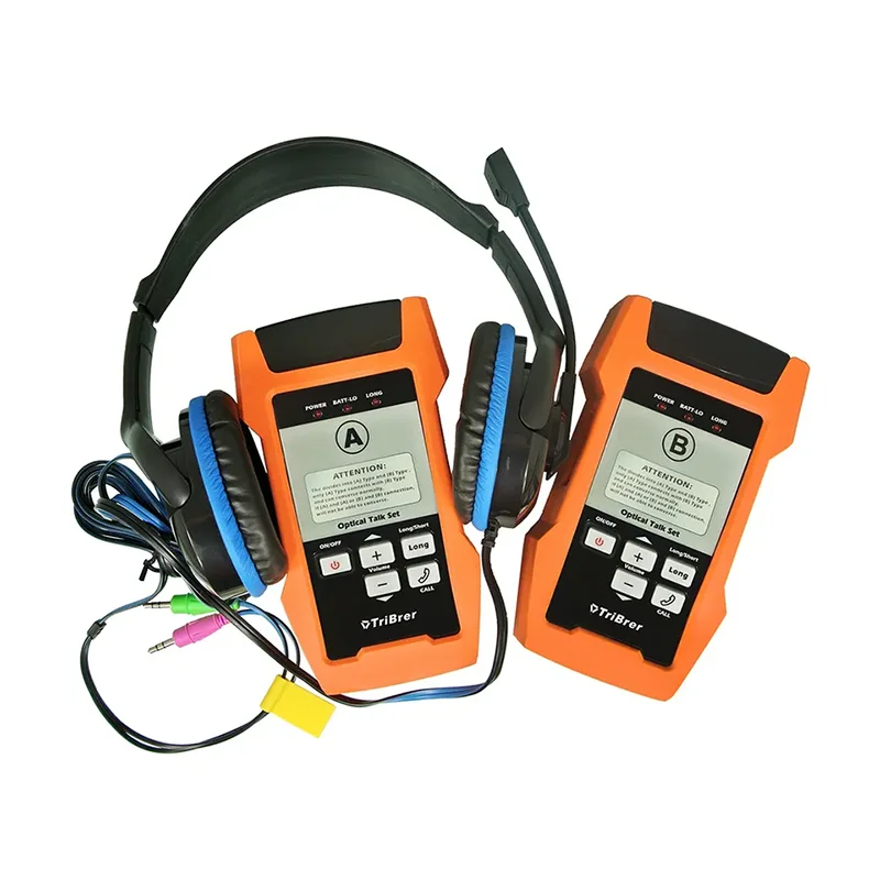 Optical Talk Set AOT600 1310&1550nm Full Duplex Communication Fiber Optic Cable Tester 45dB 120KM Light source capabilities