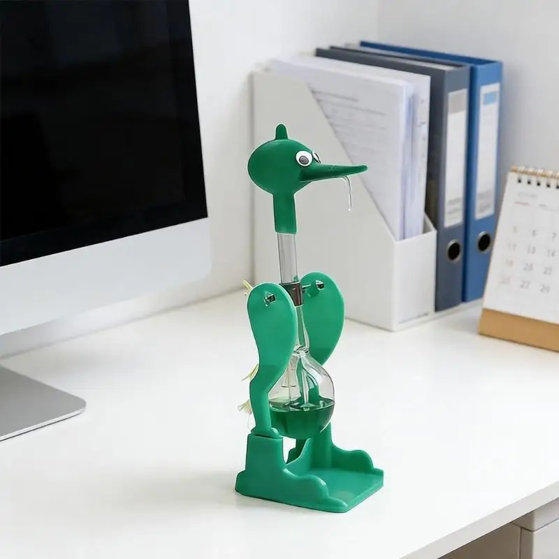 Novelty Drinking Water Bird Toy Perpetually Motion Bobbing Glass Duck Desk Decors for Home Office Educational Ornament Y5GB