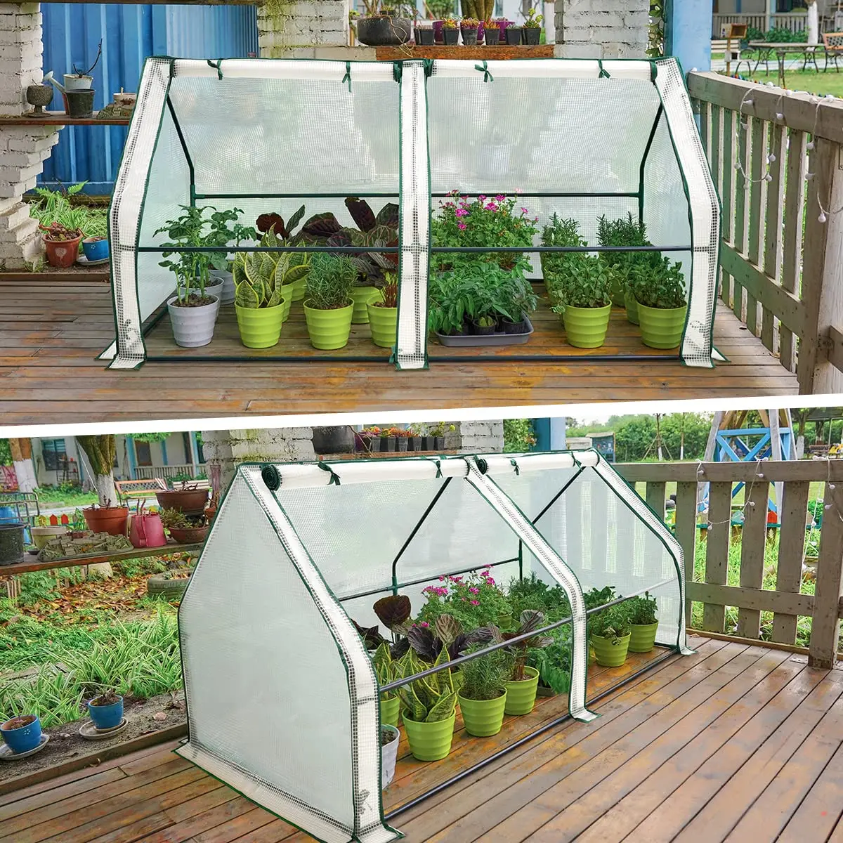 VOKANDA Greenhouse Plastic Cover Flowerpot Cover Vinyl House Mini Greenhouse Without Frame