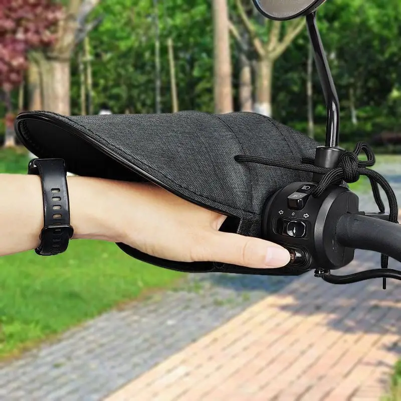 

Summer Motorcycle Handlebar Sunshade Windproof Cover and Riding Gloves, Sun-protective and Breathable,Universal Handlebar Covers