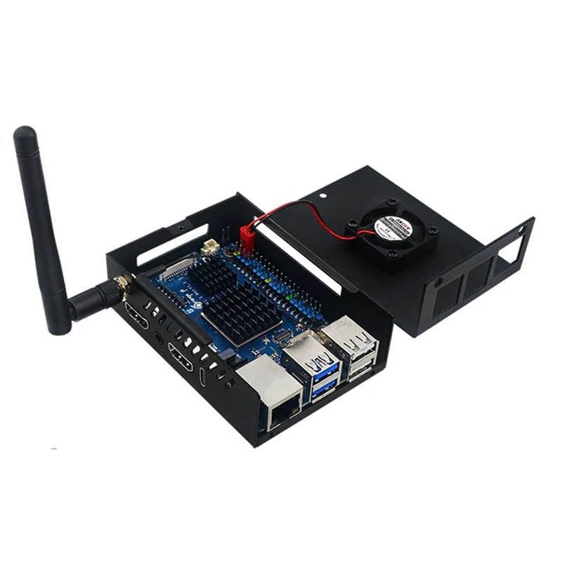 ABDE-For Orange Pi 5Max حافظة واقية للمروحة ذات غلاف معدني متينة ومتينة #4