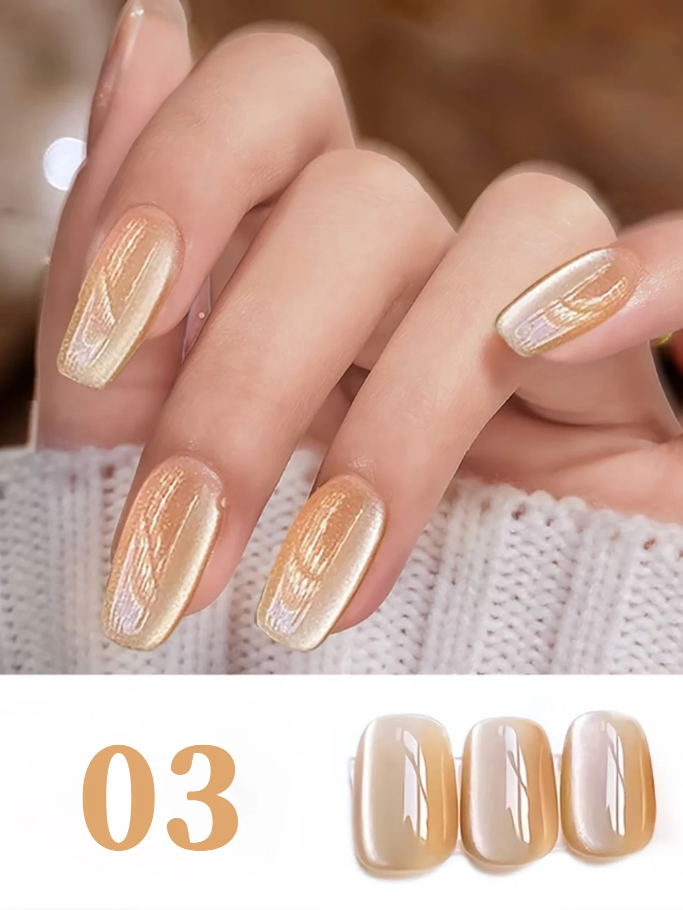 1-12개 ZH 겨울 봄 네일즈 새해 네일즈 아이스 투명 핑크 블루 화이트 글라스 비즈 캣츠 아이 젤 네일 폴리쉬