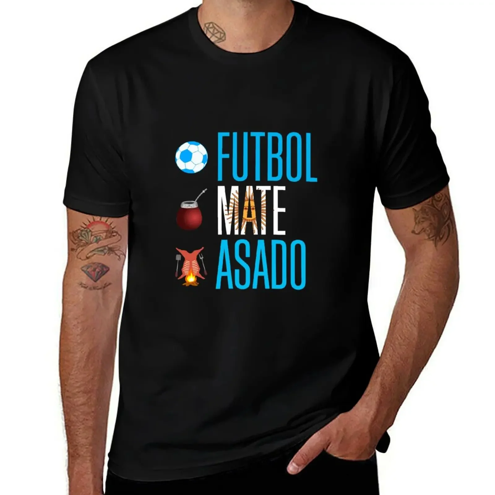 

Soccer, Mate and Asado T-Shirt plus size tops Anime t-shirt anime tshirt heavyweights mens funny t shirts