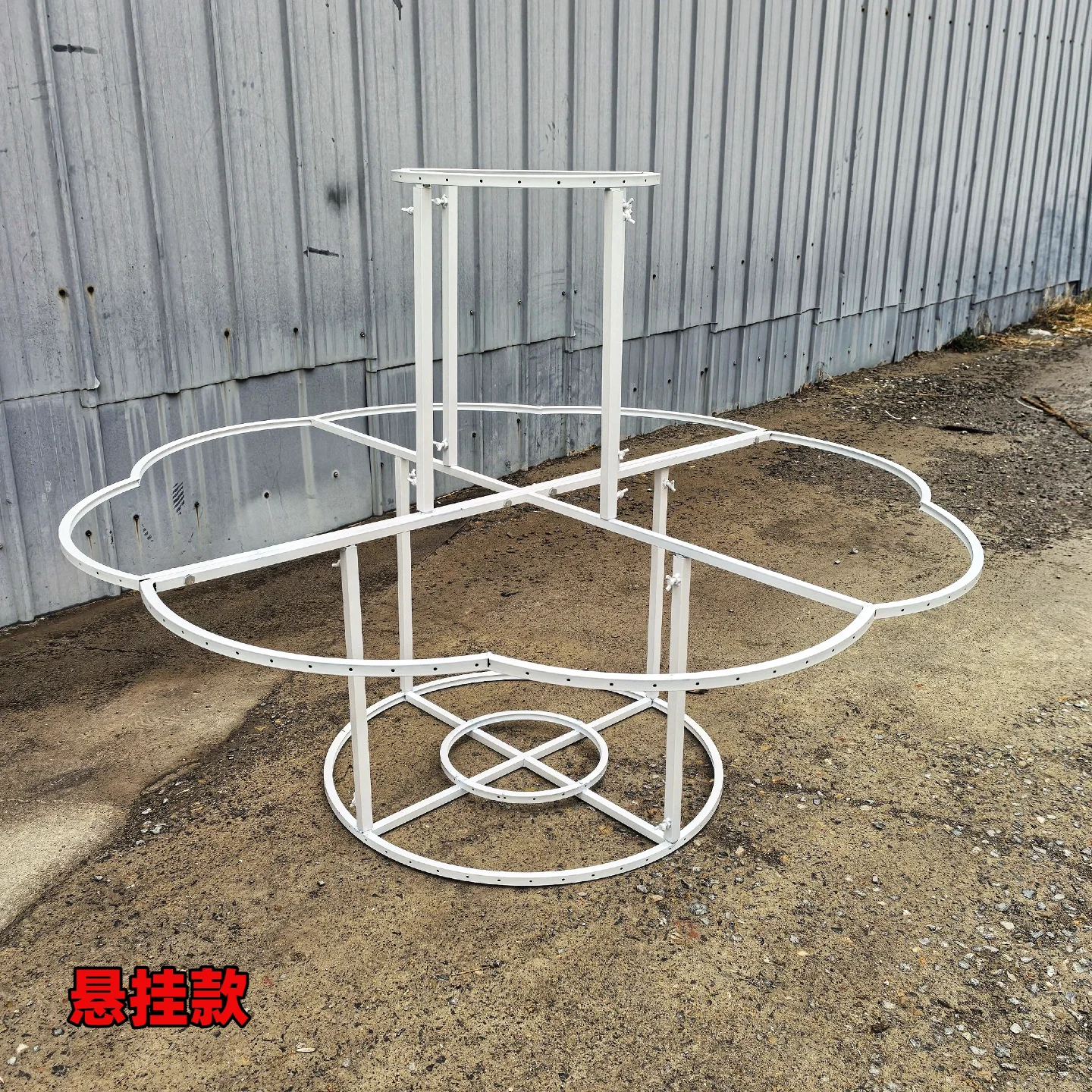 Wedding Korean style wrought iron pearl crystal light stand shape multi-layer ring petal background chandelier