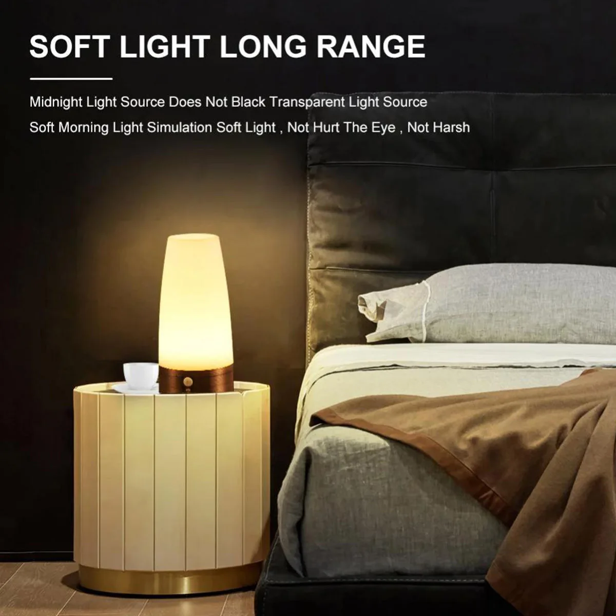 Sensor Night Lamp LED Bedside Lamp Baby Soft Sleep Light for Nursery Bedroom Living Room Corridor Lactation Illumine Ambient Lan