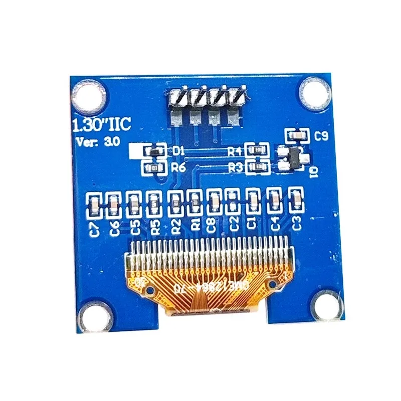 For Arduino 1.3 pin 1.3 inch 128 inch IIC I2C Serial 12864x64 SSH1106 LCD Digital OLED Display Module White Blue