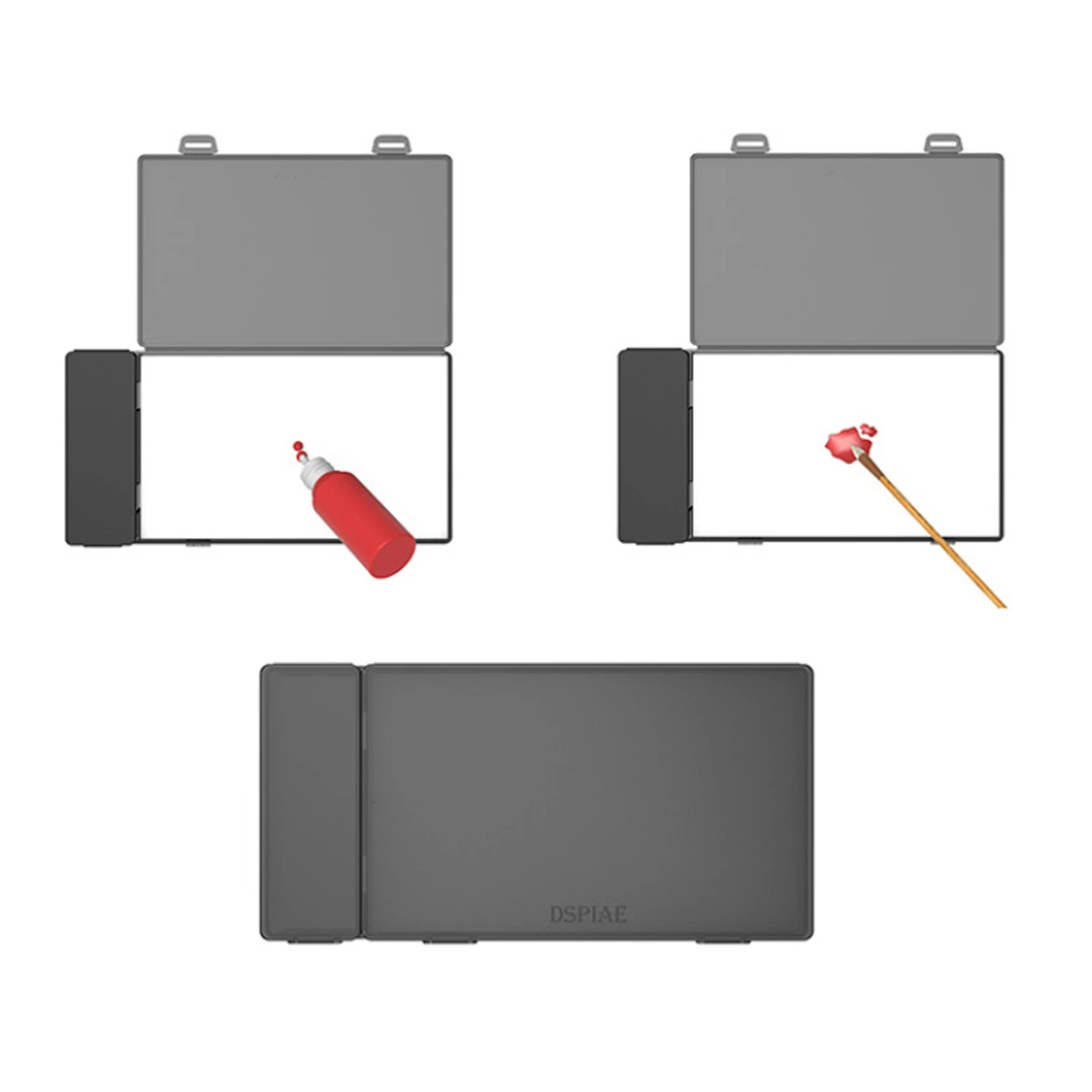 DSPIAE Tavolozza di colori idratante, vernici a base d'acqua, tavolozza che trattiene l'umidità, vernici acriliche, MP-01, MP-02, MP-03, 50 pezzi