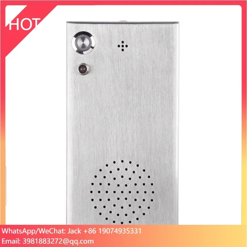 Sistema de intercomunicación de ascensor de emergencia con cable Ip Tcp para exteriores, botón pulsador Voip empotrado, teléfono de punto a punto para estacionamiento