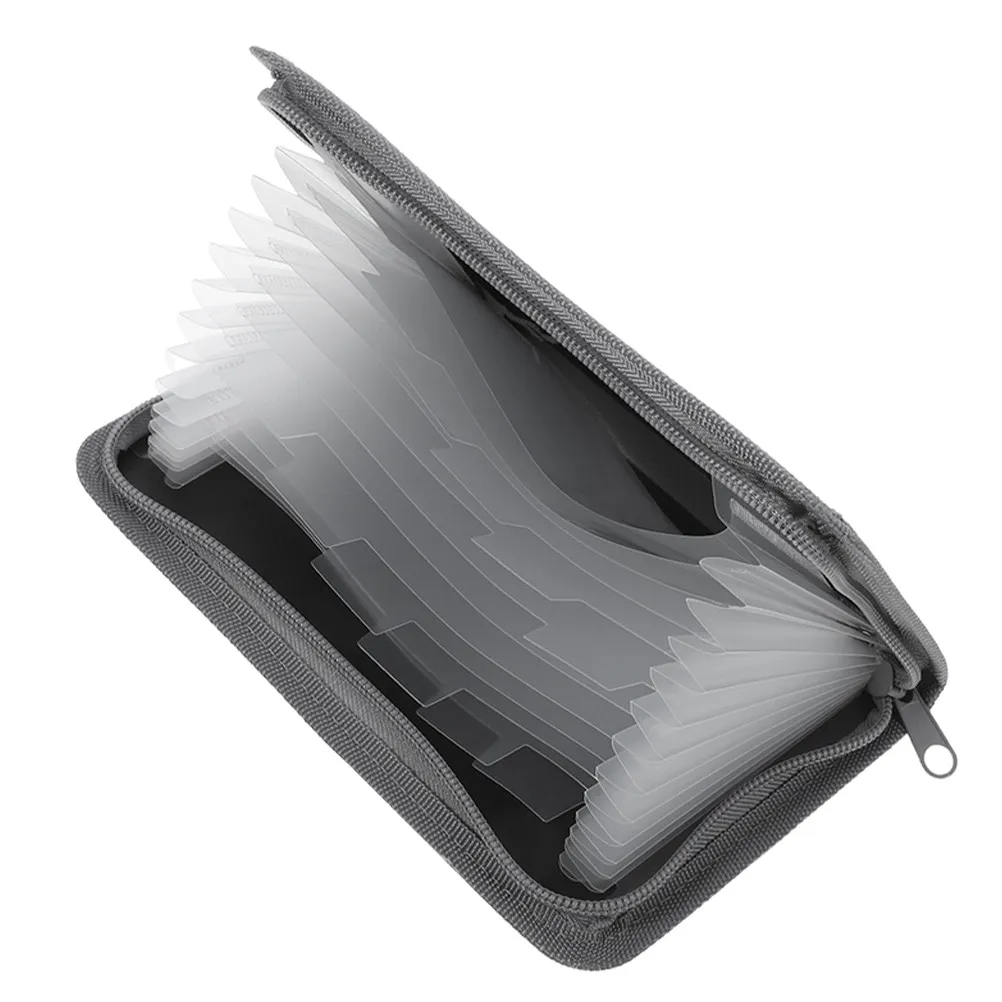 

A6 Mini Accordion Folder Zipper Secure Closure Multi Function File Organizer for Receipts Documents Cards Small Office Supplies