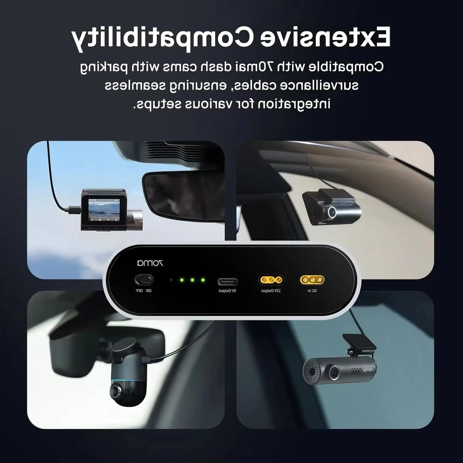 for 70mai Dash Cam Battery 96Wh LiFePO4 Backup Power, Up to 30-Hour Parking Mode, for 70mai T800 ,A810 Lite , A810S . X800  x200 view 5