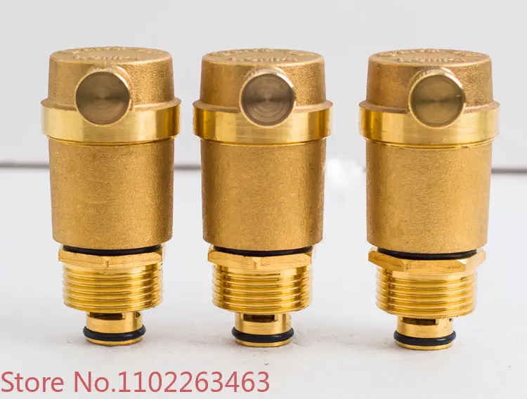 10pcs Pure brass automatic exhaust valve, heating pipe thread vent valve, 4 points 6 points 1 inch DN15 20 25