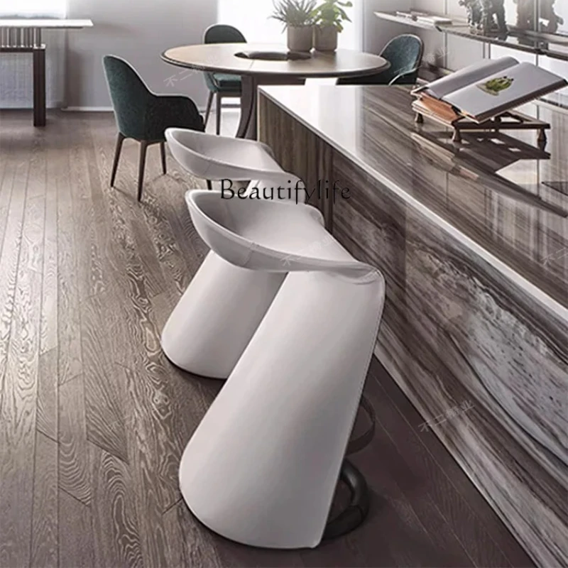 

yj19 Creative fiberglass design skirt modeling bar chair cafe restaurant high bar chair Light luxury