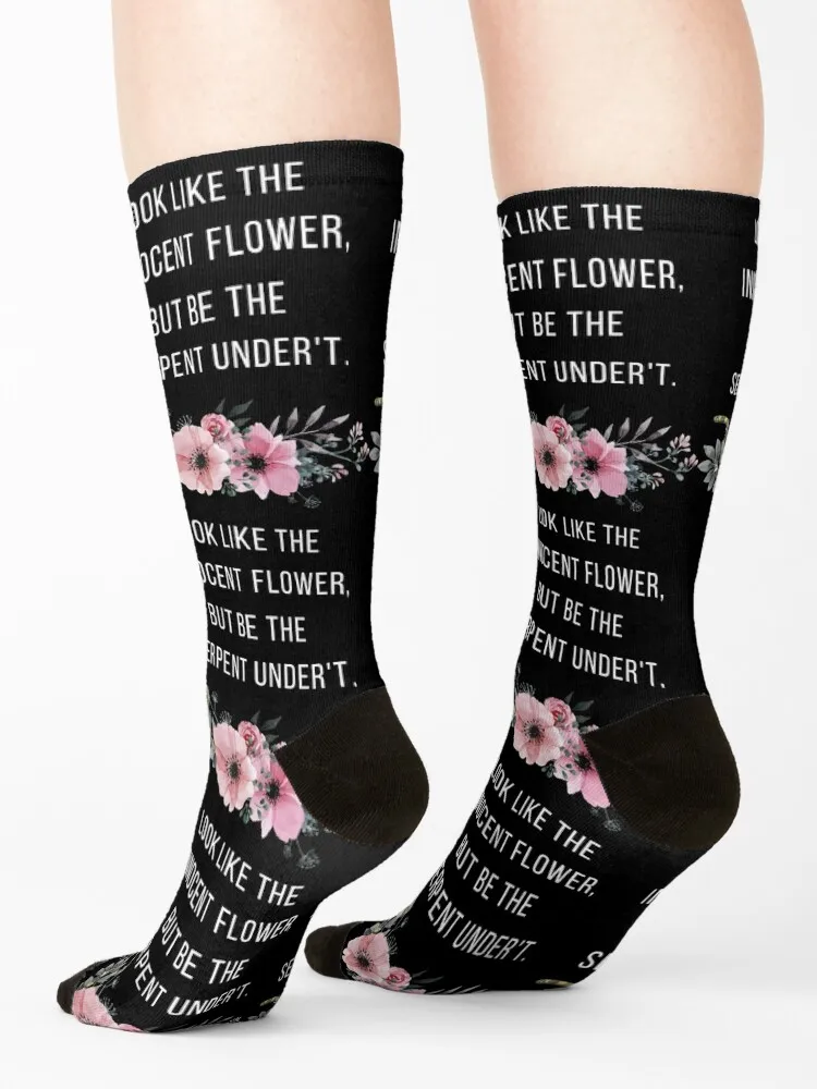 Lady Macbeth Quote Look Like The Innocent Flower Socks set summer anime Soccer Socks Women Men's