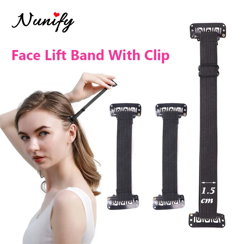 Nunify Facelift-Band mit Clip, Haarhalter, Gesichts-Anti-Falten-Werkzeug, Dehnungsgurt zum Anheben der Augen, unsichtbarer elastischer Gürtel – Detail 1