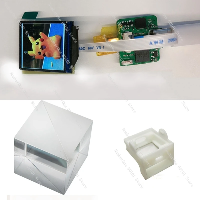 Small TV Semi-Transparent Holographic Virtual Splitter Prism Small TV Holographic For Holocubic