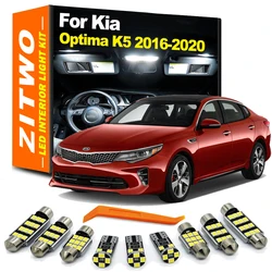 ZITWO 12Pcs For Kia Optima K5 2016 2017 2018 2019 2020 LED Bulbs Interior Vanity Mirror Light Dome Map License Plate Lamp Kit