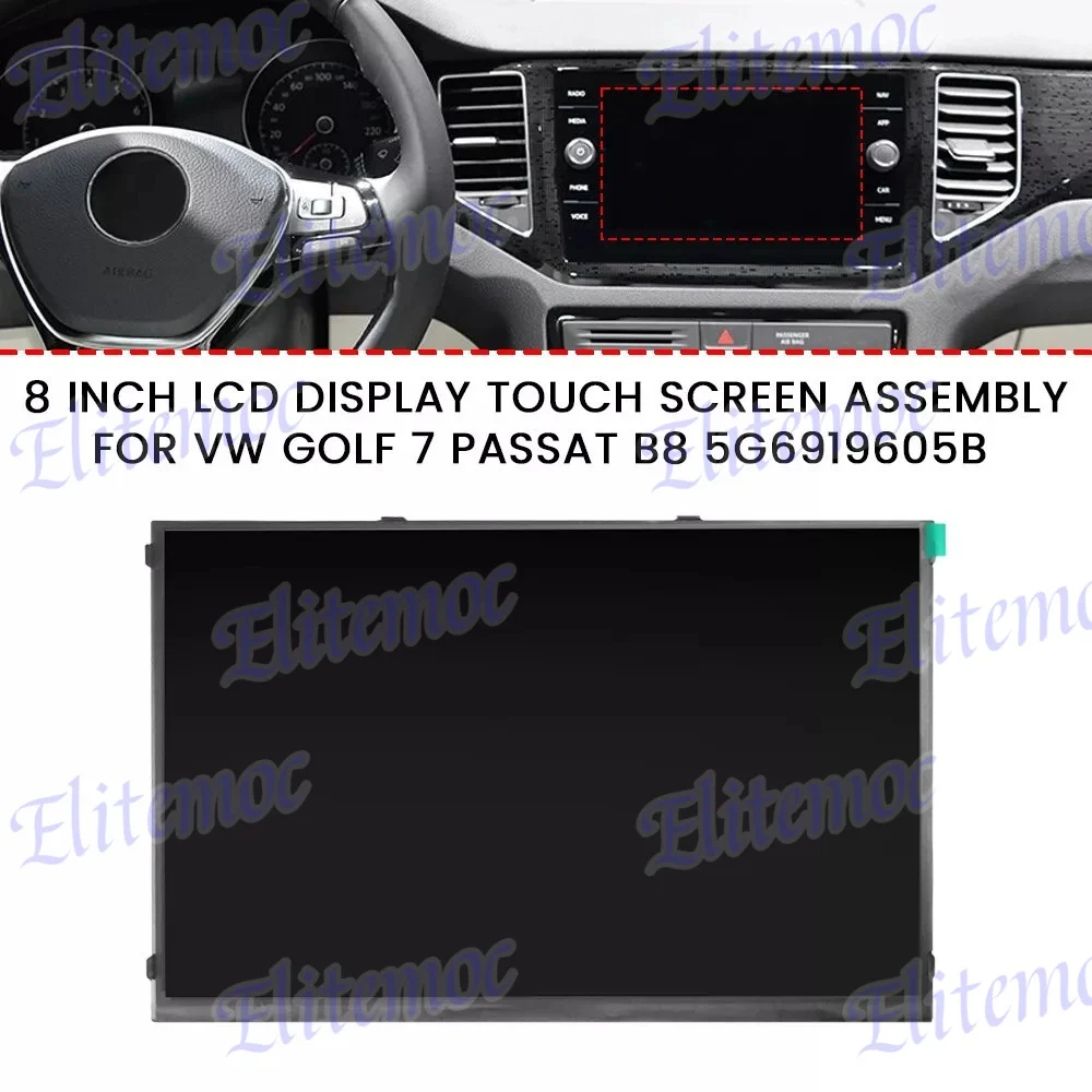 

8" LCD Touch Screen Display 5G6919605B For VW T-Roc Golf 7 Tiguan Passat B8 Replacement